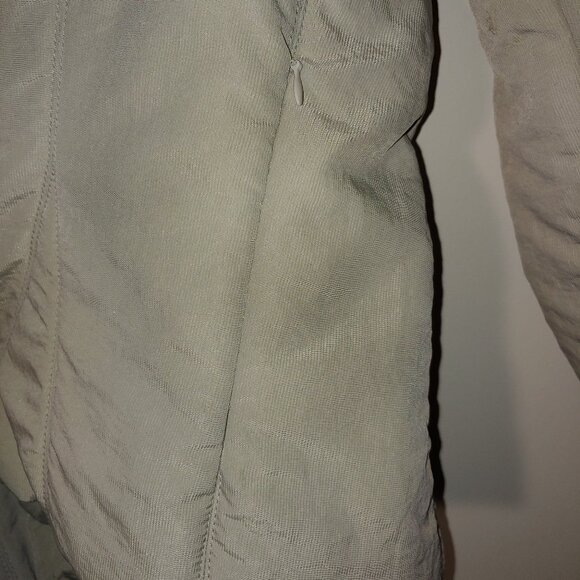 Via Spiga Rabbit Fur Collar and Cuffs Puffer Jacket Size L Oatmeal Cream - Picture 6 of 12